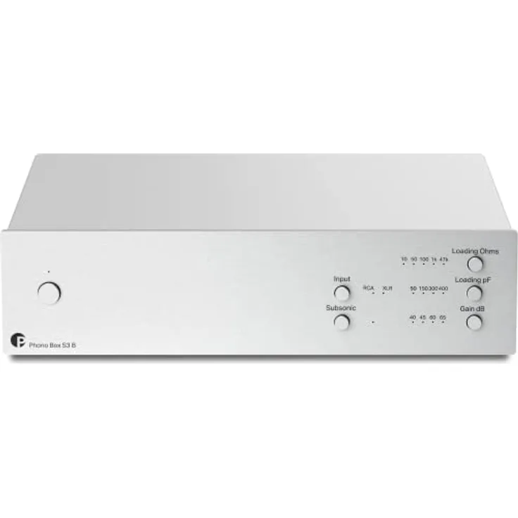 Pro-Ject Phono Box S3 B, Symmetrischer audiophiler Phono-Vorverstärker mit XLR-Eingängen, Silber