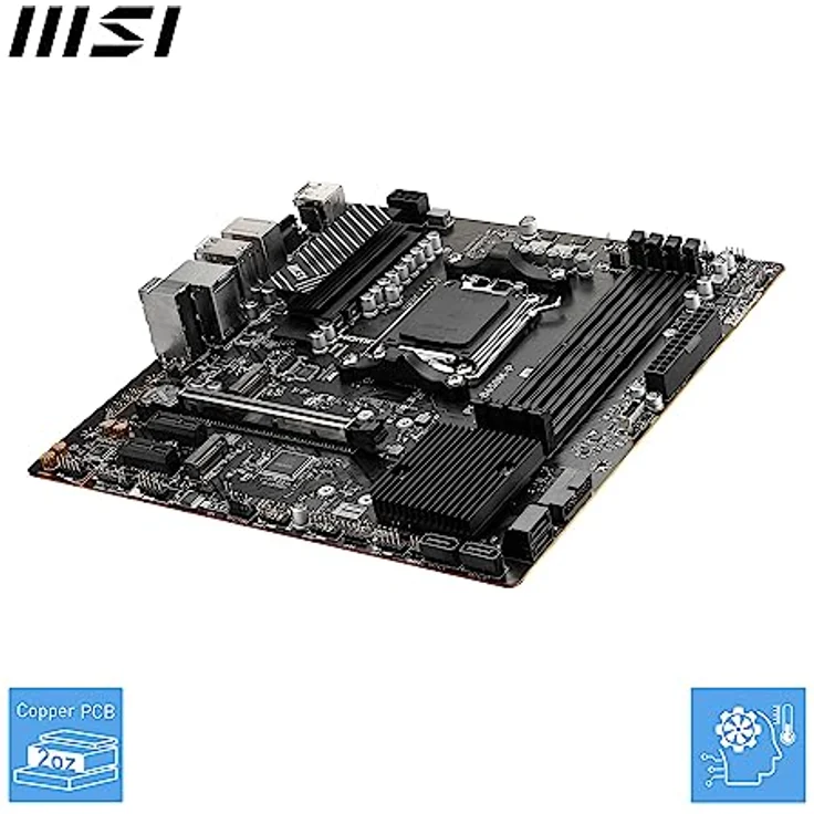 MSI PRO B650M-P Motherboard, Micro-ATX - Unterstützt AMD Ryzen 7000 Series Prozessoren, AM5 - DDR5 Memory Boost 6000+MHz/OC, 1 x PCIe 4.0 x16, 2 x M.2 Gen4, 2.5G LAN – Bild 4