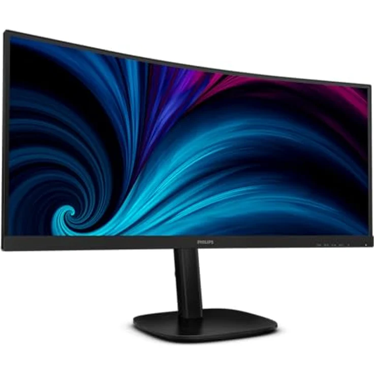 Philips 34B2U3600C - 34 Zoll WQHD Curved Monitor, höhenverstellbar, Lautsprecher (3440x1440, 120 Hz, 1x HDMI 2.0, 1x DP 1.2, 1x USB-C (90W PD), USB Hub, RJ45) schwarz – Bild 1