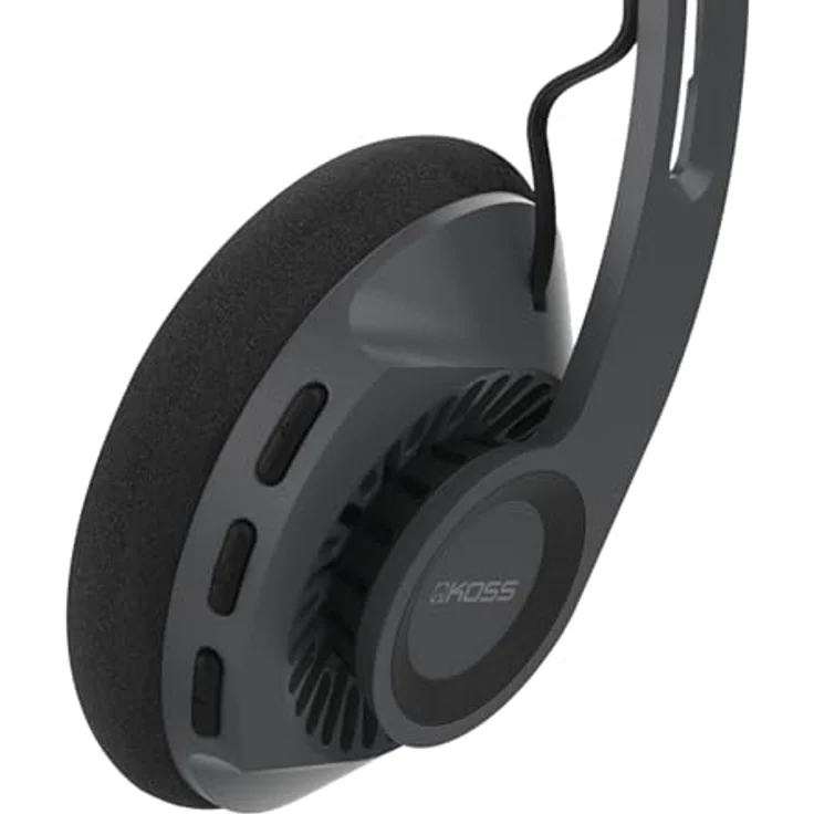 Koss KPH30 Kabellose Bluetooth On-Ear-Kopfhörer, Retro-Stil, 20+ Stunden Akkulaufzeit, USB-C Laden, Mikrofon, Stealth Grey – Bild 2
