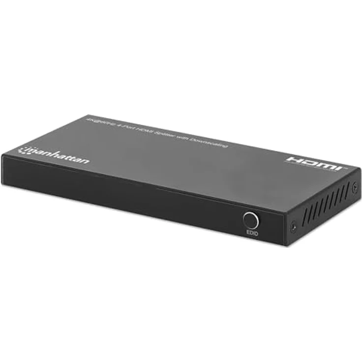Manhattan HDMI 4K @ 60Hz 4 Port HDMI Splitter – HDMI Switcher 1 in 4 Out, 18 Gbit/s, 4K @ 120 Hz, EDID Switch Auto Image Optimization - Schwarz – Bild 3