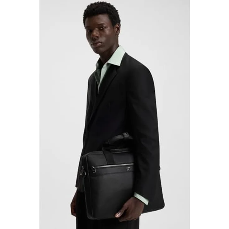 Hugo Quantic Aktentasche 40 cm mit Laptopfach, schwarz, 100% Polyurethan – Bild 4