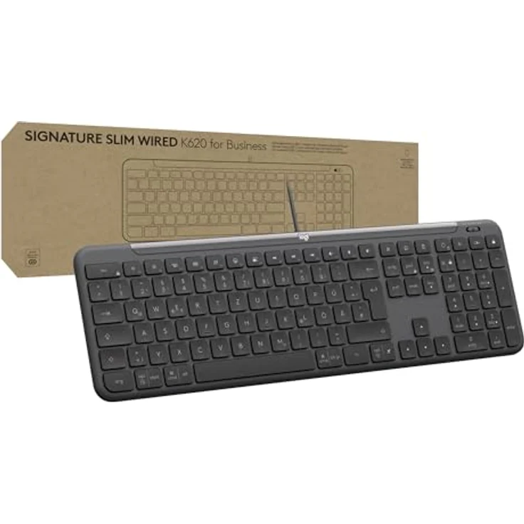 Logitech Kb K620 For Business, kabelgebundene QWERTZ-Tastatur mit Scissor-Switch-Technologie, Schwarz – Bild 1