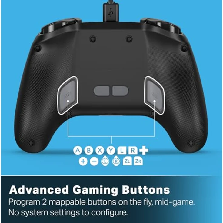 PowerA NSW2 Controller Advantage Wired, Gaming Controller mit 3 m USB-Kabel, 2 programmierbaren Tasten, Mehrfarbig – Bild 3