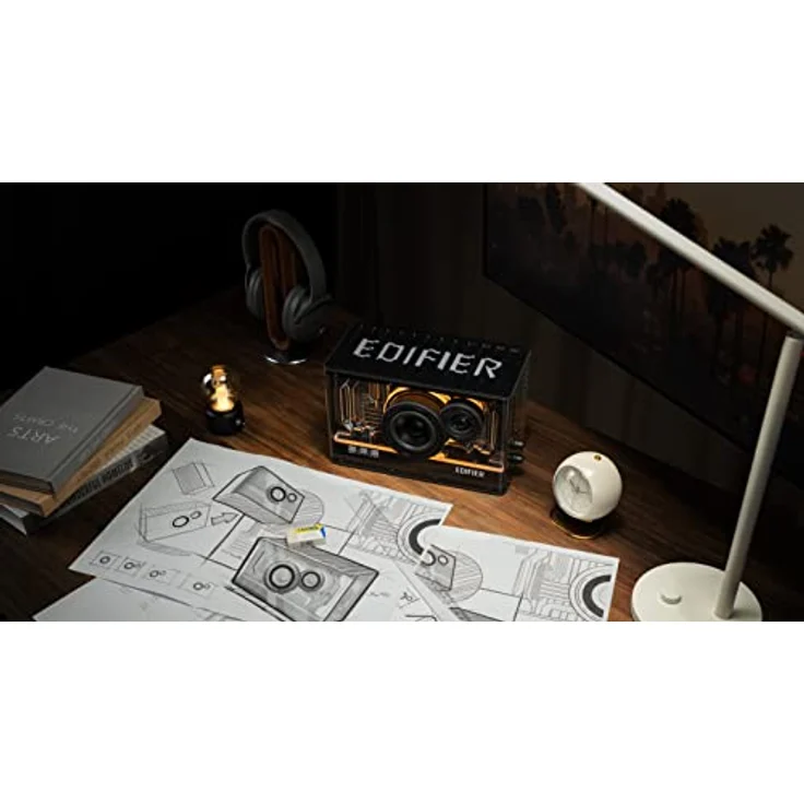 Edifier QD35 kompaktes Bluetooth-Lautsprechersystem mit RGB-Lichteffekten, Bluetooth V5.3 und Zwei ultraschnellen Ladeanschlüssen. Hi-Res Audio Zertifiziert. – Bild 5