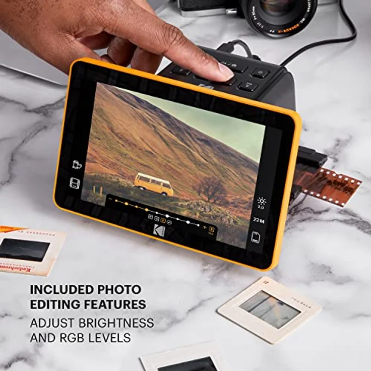 Kodak Slide N SCAN, Film- & Diascanner mit 7" LCD-Display, 22MP HD JPEG, Schwarz, RODFS70 – Bild 3