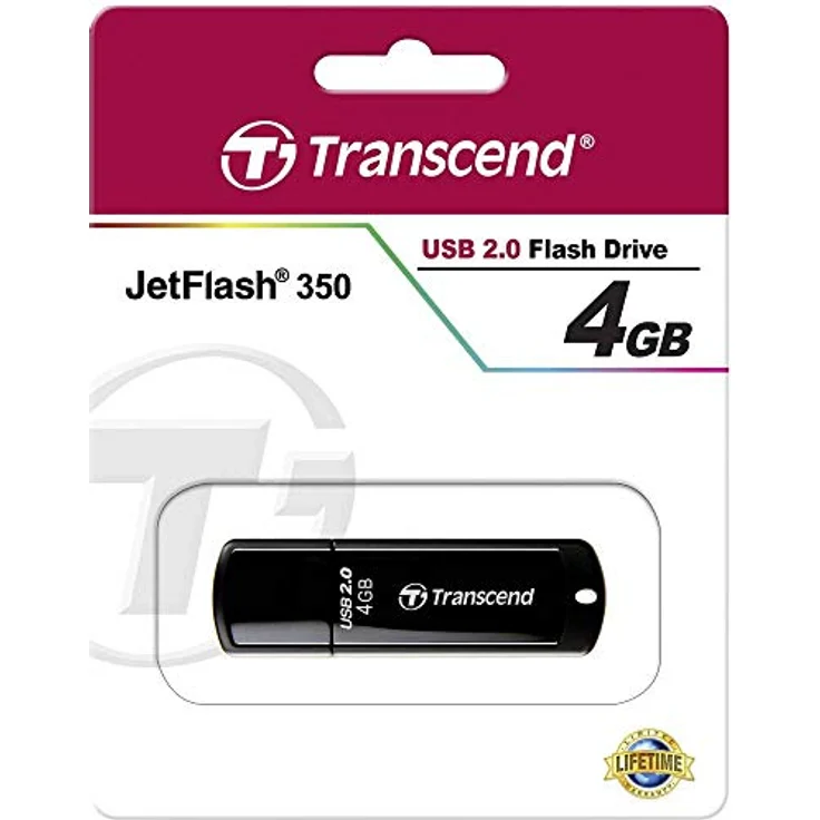 Transcend JetFlash 350 4GB USB-Stick (nur 8,5g) schwarz – Bild 3