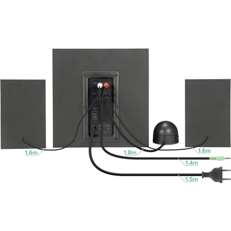 Speedlink GRAVITY LT 2.1 Subwoofer System, kraftvolles PC Lautsprechersystem mit Bluetooth und Fernbedienung, schwarz – Bild 12