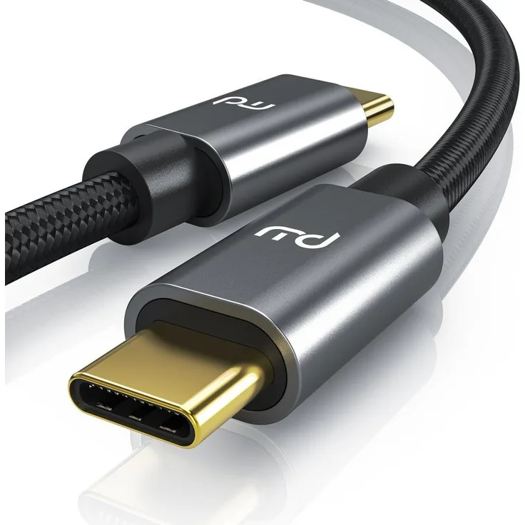 Primewire USB-C Kabel 3.2 Gen 2x2, 200 cm, 100W Power Delivery, 20 Gbit/s Datenübertragung, Knickschutz, Nylonummantelung