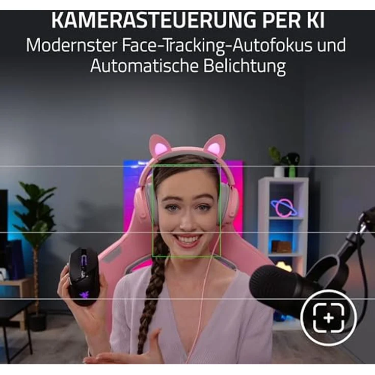 Razer Kiyo Pro Ultra - 4K-Webcam für Content und Streaming Kreation (Ultra High Dynamic Range-UHDR, UltraHD 4K 30 FPS/1080P 60 FPS, Autofokus mit KI, Lichtsensor mit 2,9 μm) Schwarz – Bild 4