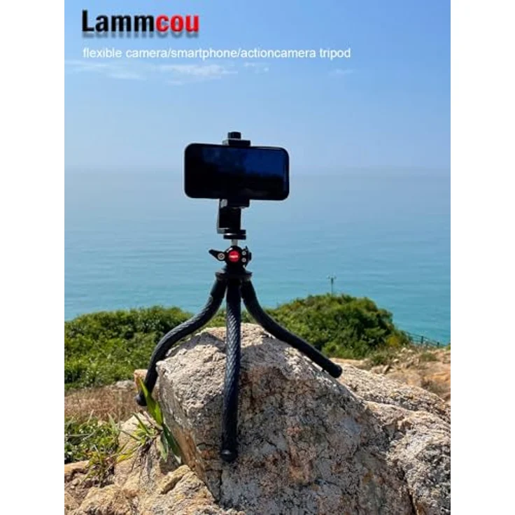 Kamera Stativ, Lammcou 3in1 Ministativ Kamera Handy Flexibel Leicht Stative Universal Robust Octopus Gorillapod Dreibeinstativ Ständer für Kamera Camcorder + Smartphone + Action Kamera, Tripod – Bild 3