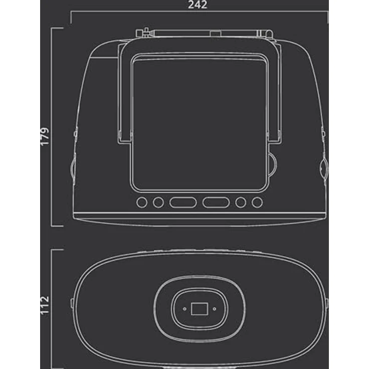 Muse MD-202 RDW Stereo UKW-Radio mit CD-Player (LED Display, Repeat, AUX-In, Teleskopantenne) weiß – Bild 6
