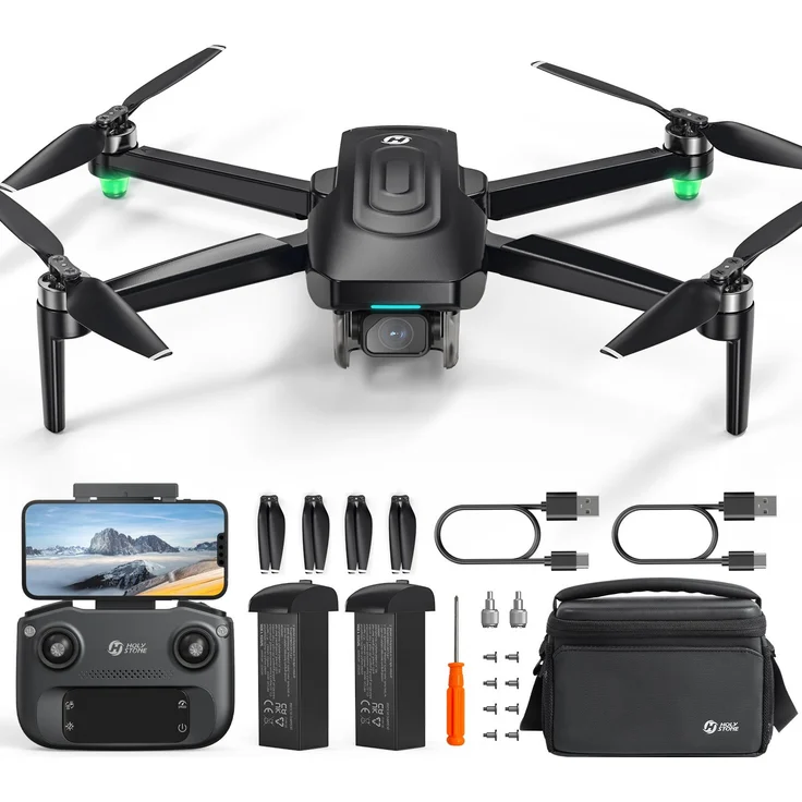 Holy Stone HS175G, GPS Drohne mit 4K EIS Kamera, Follow Me, 60 Min Flugzeit, Schwarz