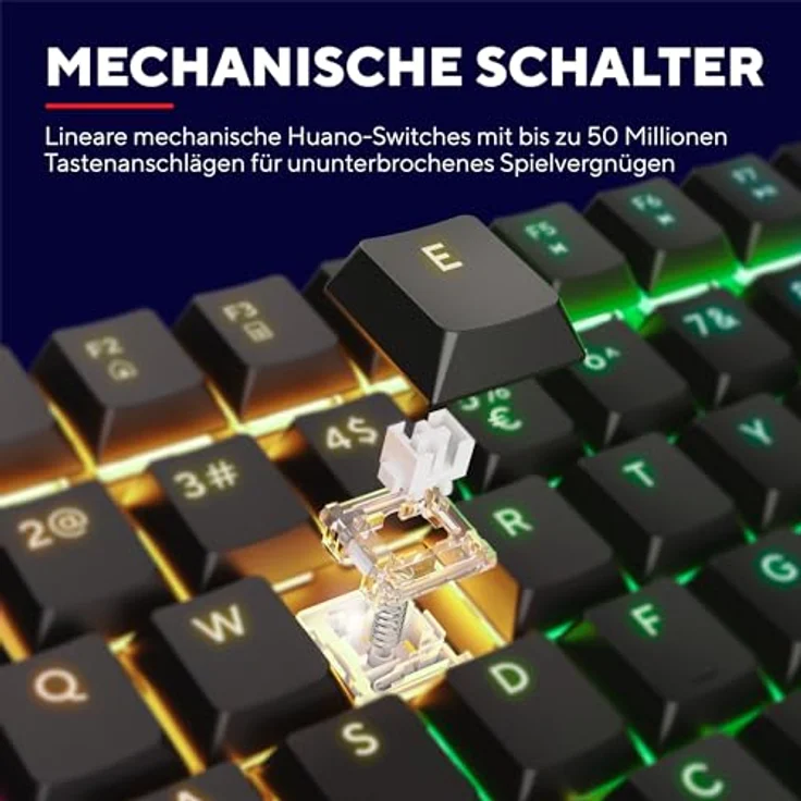 Trust GXT866 TORIX MECHANICAL (DE, Kabelgebunden), Tastatur, Schwarz, KEYBOARD DE – Bild 5