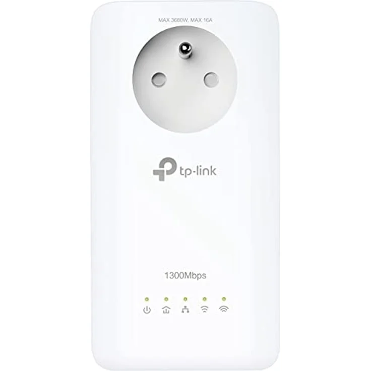 TP-Link Powerline Av1300 Wi-Fi Einzel, PowerLAN-Adapter mit Gigabit Ethernet, weiß – Bild 2
