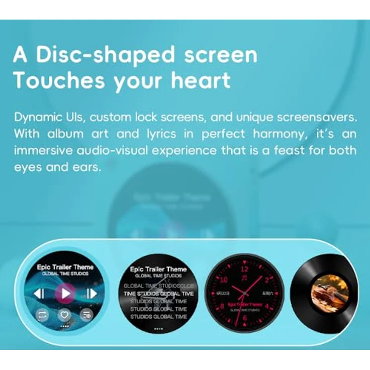 FIIO DISC Tragbarer HiFi-Musik-Player mit Dual-DAC, 3,5-mm- und 4,4-mm-Ausgängen, Bluetooth 5.4 LDAC, Touchscreen, Blau – Bild 3