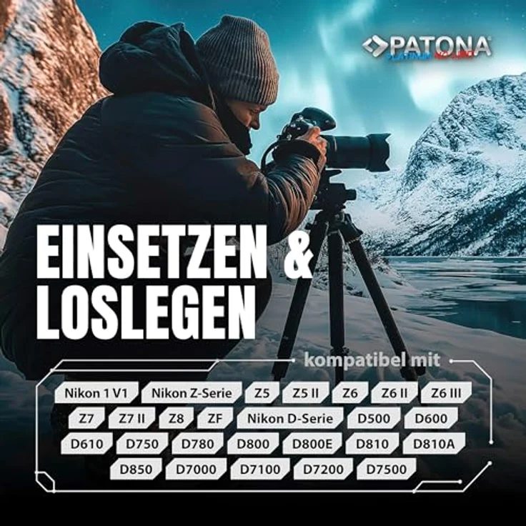 PATONA EN-EL15C Platinum Akku für Nikon, 2600mAh, USB-C, kompatibel mit Z6, Z6 II, Z7, D850, D7500, D500 und mehr – Bild 4