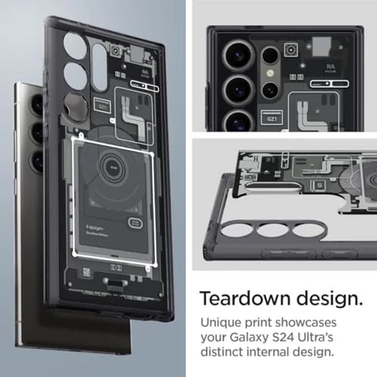 Spigen Ultra Hybrid Zero One Hülle Kompatibel mit Samsung Galaxy S24 Ultra -Zero One, Schutzrand für Display und Kamera, Air Cushion Technologie, transparent - Preisvergleich – Bild 4