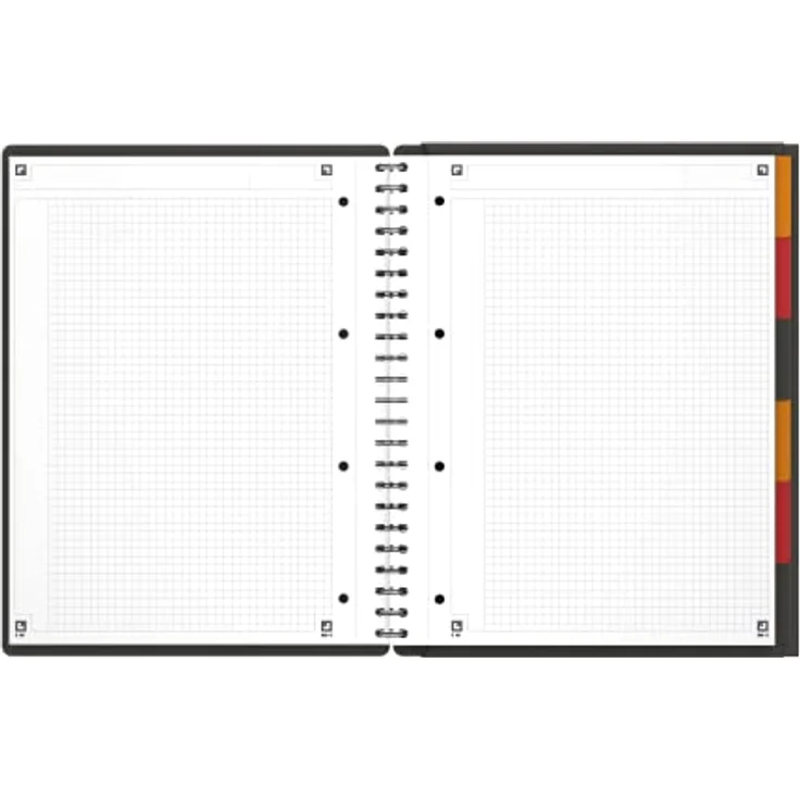 OXFORD Notizblock Kollegblock A4, 80g/qm mit 6 Trennblättern, 4-fach Lochung, schwarz, VE=80 Blatt – Bild 6