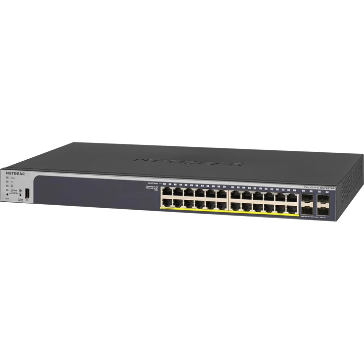 Netgear 28PT GE POE+ SMART SWITCH (28 Ports), Netzwerk Switch, Schwarz – Bild 1