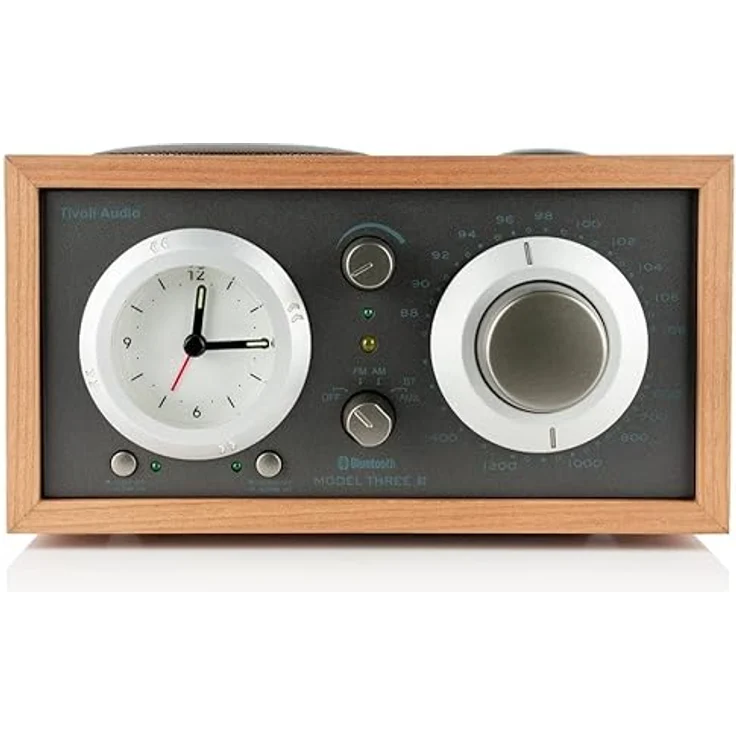 Tivoli Audio Model Three Bluetooth UKW-/MW-Radiowecker (Kirsche / Taupe) - AM/FM-Radio mit Bluetooth und Wecker-Funktion – Bild 1