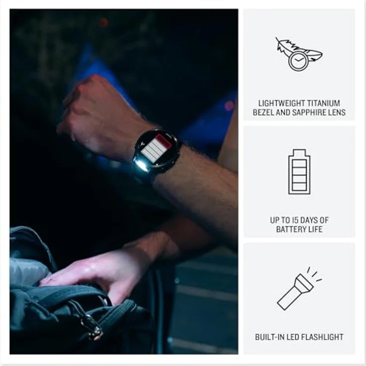 Garmin Forerunner 970, Premium GPS Running und Triathlon Smartwatch mit AMOLED-Display, integrierter LED-Taschenlampe, Titan-Gehäuse und Whitestone/Translucent Amp Yellow Band – Bild 4