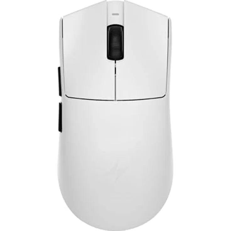 ATK Blazing Sky X1 V2, kabellose Gaming-Maus mit PAW3395 Ultra-Sensor, 8000 Hz Abfragerate, mechanische Schalter, Tri-Mode 2,4 G/Bluetooth/kabelgebunden, 55 g leicht (Ultimate, Weiß)