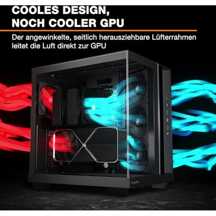 be quiet! LIGHT BASE 500 Black, Midi-Tower PC-Gehäuse für Mini-ITX, microATX, ATX Mainboards, vorinstallierte 4 Lüfter, Platz für 10 Lüfter, CPU-Kühler bis 185 mm, Grafikkarten bis 400 mm – Bild 3