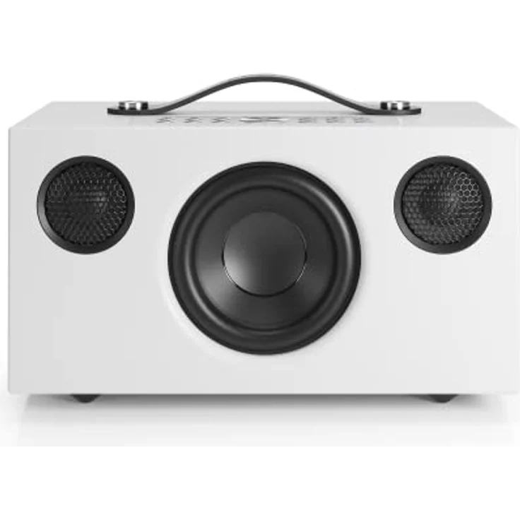 Audio Pro C5 MKII - Tragbarer Multiroom Lautsprecher mit Bluetooth & WiFi - Kabelloser Smart Speaker mit App-Steuerung für Air Play, Spotify Connect - Weiss – Bild 4