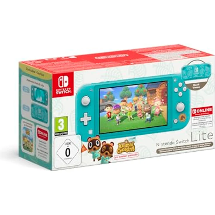 Nintendo Nintendo Switch Lite - Türkis-Blau + Animal crossing + 12 months NSO - Preisvergleich – Bild 1