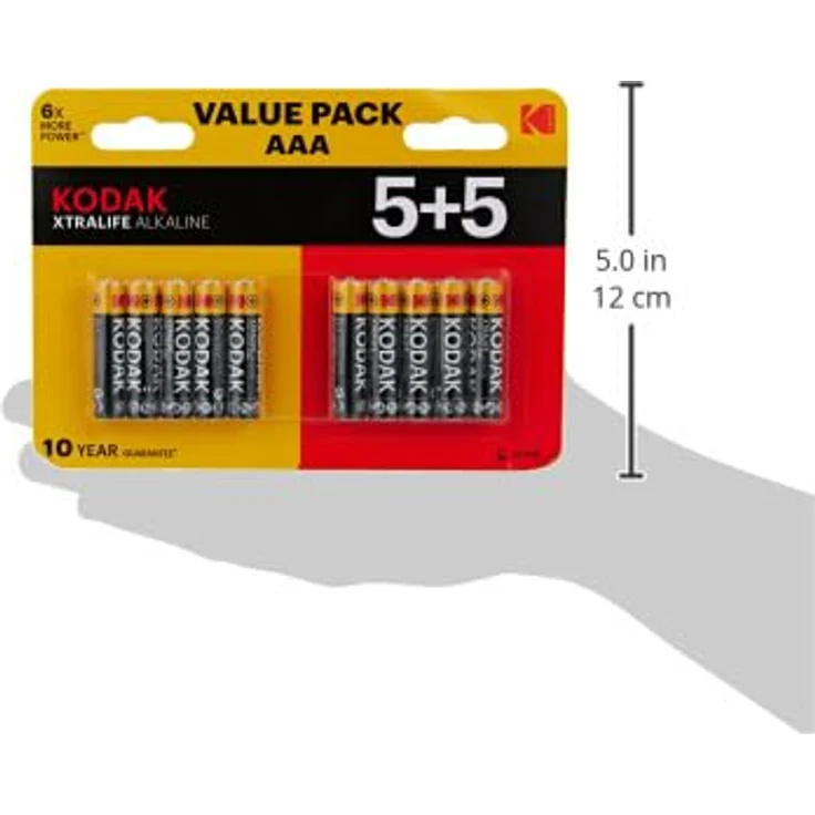 Kodak Xtralife AAA LR3 Alkalibatterien, 10er-Pack, langanhaltende Leistung und auslaufsicher – Bild 7