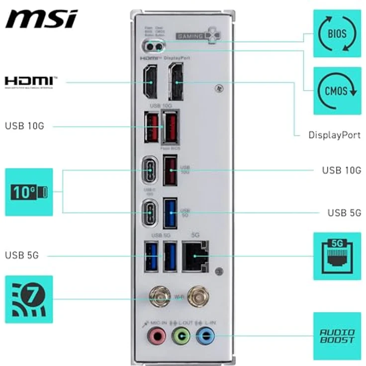 MSI AM5 B850M GAMING PLUS WIFI M-ATX, Mainboard für AMD Ryzen mit Wi-Fi 7, PCIe 5.0 und 12+2+1 Duet Rail Power System – Bild 6