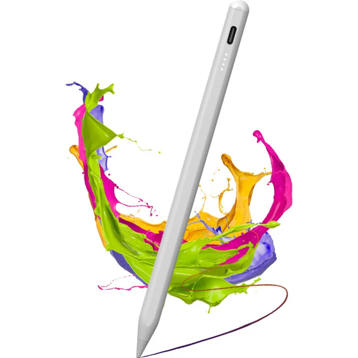 PRECORN Active Stylus Stift 2. Generation, Magnetischer Stylus Pen für iPad Pro, iPad Air, iPad mini und Android, inklusive Ersatzspitzen und USB Ladekabel