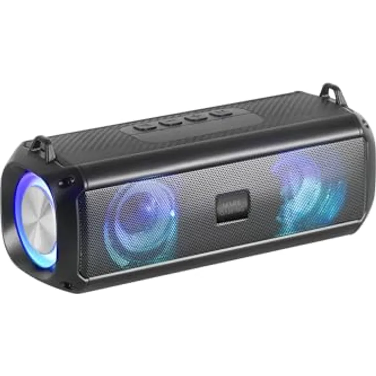 Mars Gaming MSB-XT, Bluetooth Lautsprecher und Soundbar mit 20 W Leistung, tragbar, RGB-Beleuchtung, bis zu 8 h Akkulaufzeit, Schwarz
