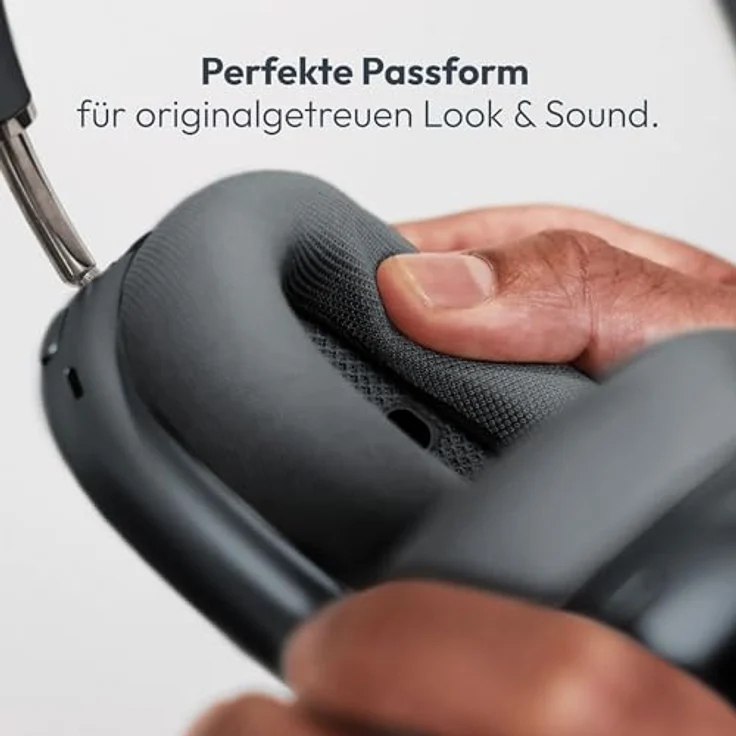 Vonmählen Air Cushions, Ersatz Ohrpolster für AirPods Max, magnetische Befestigung, atmungsaktiv und schweißresistent - Navy – Bild 4