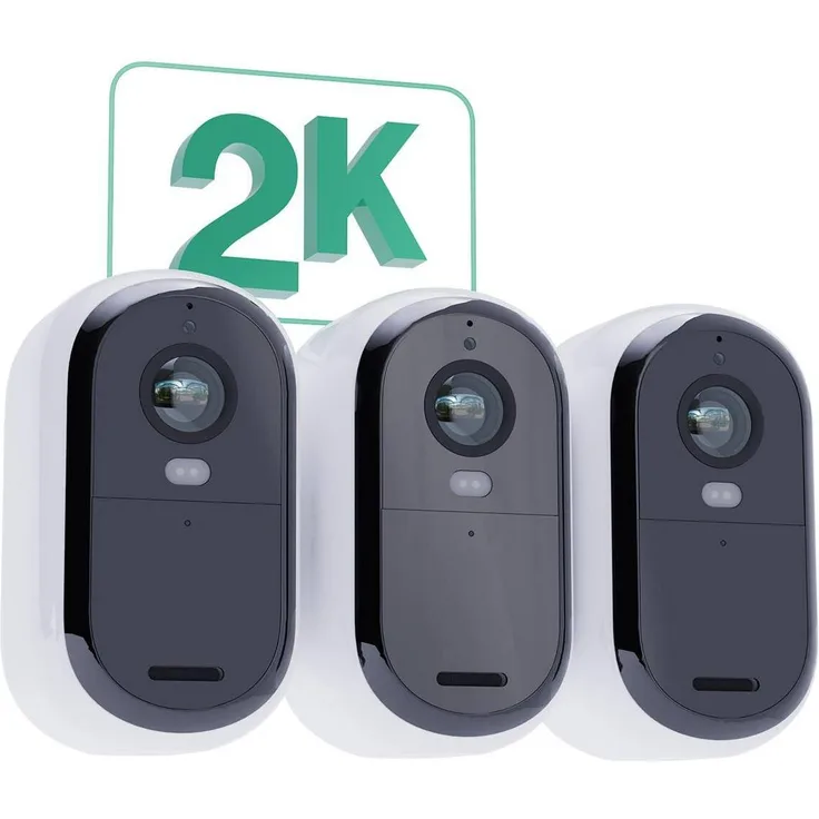 Arlo Essential 2K Outdoor Camera (2560 x 1440 Pixels), Netzwerkkamera, Schwarz, Weiss - Preisvergleich