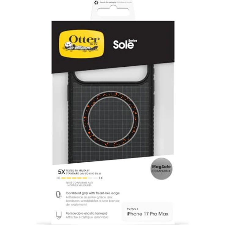 OtterBox Sole Series MagSafe Hülle für iPhone 17 Pro Max, stoßfest, sturzsicher, 5X militärisch getestet, Schwarz – Bild 5