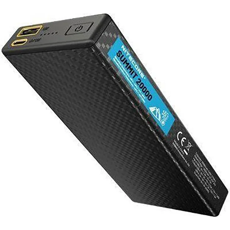 NiteCore Summit 20000mah Powerbank One Size, extrem niedrige Temperaturbeständigkeit, inkl. isolierte Tragetasche - Schwarz