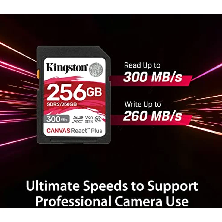 Kingston Canvas React Plus 64GB SDXC Speicherkarte UHS-II 300R/260W U3 V90 for Full HD/4K/8K - SDR2/64GB – Bild 3