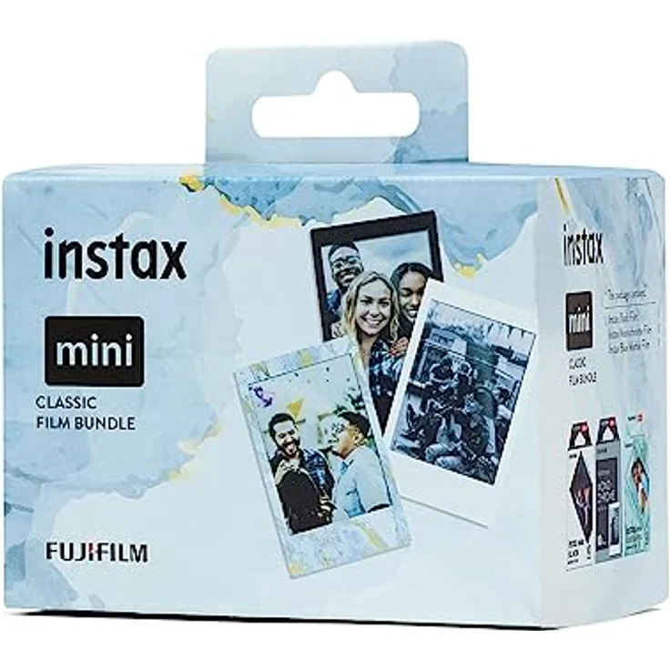 instax Mini Film 3'er Pack mit Black Frame, Blue Marble & Monochrome - INSTAX - Kamera-Zubehör, Scheckkartenformat, ISO 800 Film – Bild 3