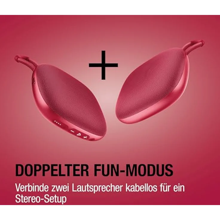 Fresh n Rebel Bold S3, 5 W Bluetooth Lautsprecher mit IPX6 Schutz, Laufzeit bis 15 h, Berry Red – Bild 6
