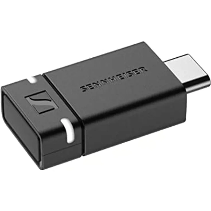 Sennheiser BTD 600 Bluetooth-Dongle – USB-A-/USB-C-Adapter mit aptX Audio-Codecs für eine stabile Verbindung und erstklassigen Sound – Steuerung von Musik, Telefonaten und Videos, Schwarz