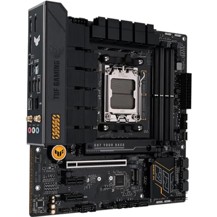 ASUS TUF B850M-E Gaming WIFI (AM5) Micro ATX Mainboard, bis zu 256 GB DDR5 RAM, Wi-Fi 6E, grau – Bild 3