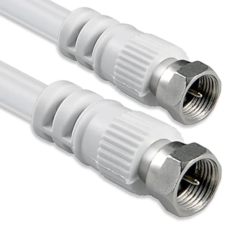 1 aTTack Koaxial Anschluss Kabel Antennenkabel Sat Kabel Anschlusskabel F-Stecker Koaxialstecker auf Koaxialkupplung doppelt geschirmt/Dreifach geschirmt/4 fach geschirmt/75 dB/85 dB/100 dB/110 dB/120 dB/125 dB SAT weiß F-F 75db 10 meter – Bild 2