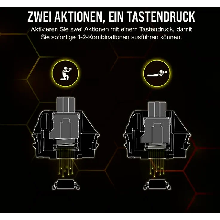 Corsair K70 MAX RGB Magnetisch-Mechanische Kabelgebundene Gaming-Tastatur - MGX-Schalter Mit Einstellbarer Betätigung - PBT Double-Shot-Tastenkappen - iCUE-Kompatibel - QWERTZ DE Layout - Stahl Grau – Bild 4