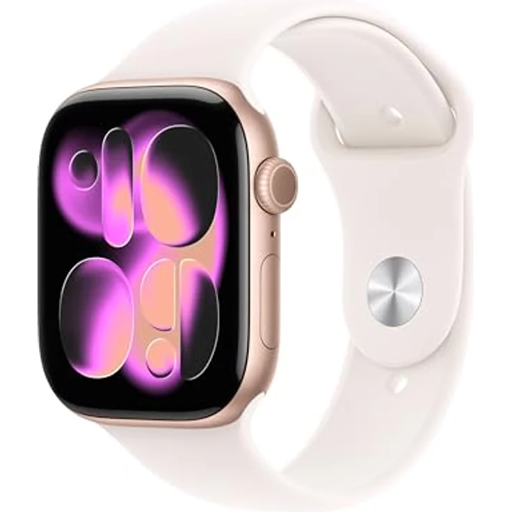 Apple Watch Series 11 GPS, 46 mm, Aluminiumgehäuse Roségold, Sportarmband Blassrosa - M/L – Bild 1