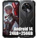 Blackview BV8100 24GB+256GB Outdoor Smartphone ohne Vertrag 2024, MTK G99 Android 14, 6,5" FHD+, 50MP+32MP, 8800mAh 45W, Schwarz