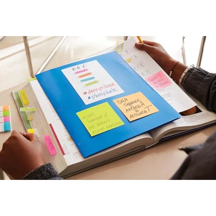 Post-it Notes Haftnotiz Würfel 76 x 76 mm, 450 Blatt in 6 Farben (ultragelb, limonengrün, ultrapink, ultragrün, hellblau, türkis) – Bild 6