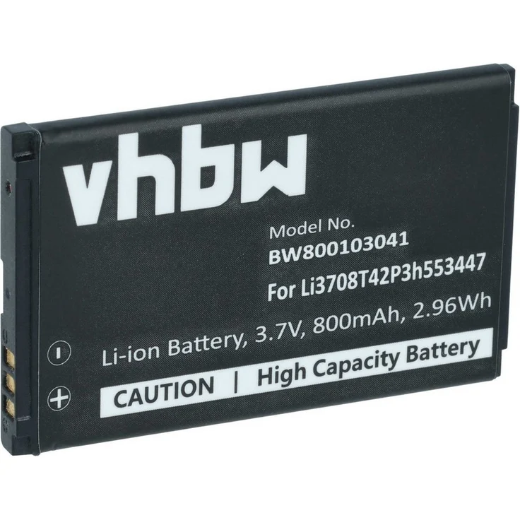 vhbw Akku für ZTE F160, C78, C70, Agent, Essenze, E520, C88, Li-Ion 800 mAh, Ersatz-Akku für Smartphones, 3,7 V