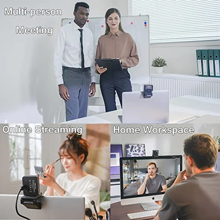 OBSBOT Meet 4K 1080P Full-HD Kamera Videokonferenz Kamera 60fps HDR AI-Powered PTZ Webcam, Autofokus, Belichtungskorrektur für Konferenzen, Aufnahmen und Live-Streaming – Bild 2